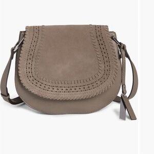 Vince Camuto Kirie Suede and Leather Crossbody Purse